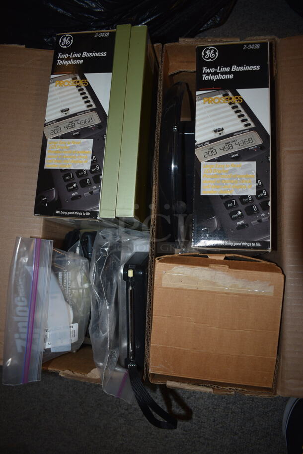 ALL ONE MONEY! Tier Lot of Various Items Including Samsung DVD Player, Keyboard, Remotes, Two-Line Business Telephones, and Denon Receiver - Image 7 of 8