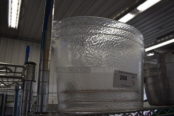 3 Clear Poly Buckets. 18.5x10.5x8.5. 3 Times Your Bid! - Image 3 of 3