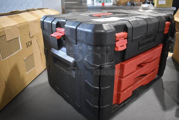 Craftsman Black and Red Poly Tool Box w/ Contents.  - Image 2 of 6