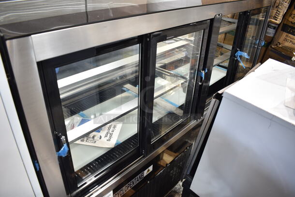 BRAND NEW SCRATCH AND DENT! Avantco 193BC72HCB Metal Commercial Floor Style Deli Display Case Merchandiser. See Pictures for Broken Glass. 110-120 Volts, 1 Phase. Tested and Working!  - Image 9 of 10