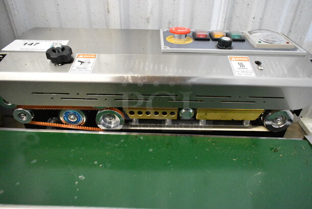 2021 Stainless Steel Commercial Countertop Conveyor Sealer. Tested and Working! - Image 5 of 7
