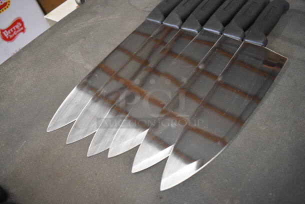 6 Sharpened Stainless Steel Chef Knives. 15". 6 Times Your Bid! - Image 3 of 4