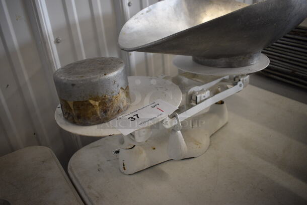 Metal Commercial Countertop Bakery Scale w/ Bowl and Weight. 19x9x6, 21x13x6 - Image 3 of 4