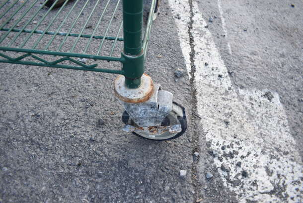Metro Green Finish 6 Tier Wire Shelving Unit on Commercial Casters. BUYER MUST DISMANTLE. PCI CANNOT DISMANTLE FOR SHIPPING. PLEASE CONSIDER FREIGHT CHARGES. 42x21x92 - Image 4 of 4