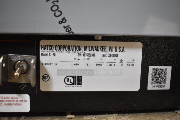 BRAND NEW SCRATCH AND DENT! Hatco C-30 Stainless Steel Commercial Compact Booster Water Heater. 480 Volts, 3 Phase.  - Image 5 of 5
