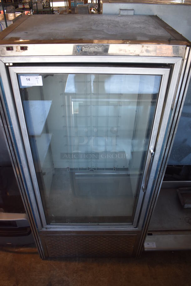 CustomCool GDF1SC Stainless Steel Commercial Single Door Reach In Cooler Merchandiser. 115/208 Volts, 1 Phase. 38x34x78 - Image 4 of 8