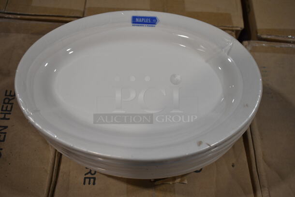 PALLET LOT of 18 Boxes of 24 BRAND NEW IN BOX! Tuxton PIHA104 10-1/2"x7-3/8" Eggshell Wide with Naples Oval Platter. 18 Times Your Bid! - Image 4 of 5