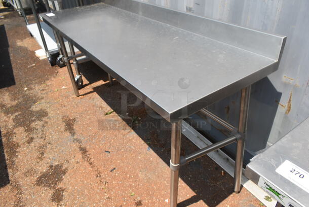 Regency Stainless Steel Table w/ Back Splash and Metal Under Shelf. - Image 3 of 3