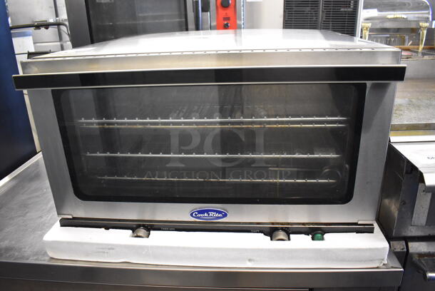 Cook Rite Stainless Steel Commercial Countertop Electric Powered Convection Oven w/ View Through Door and Metal Oven Racks. 208-240 Volts, 1 Phase. 32x27x19 - Image 1 of 6