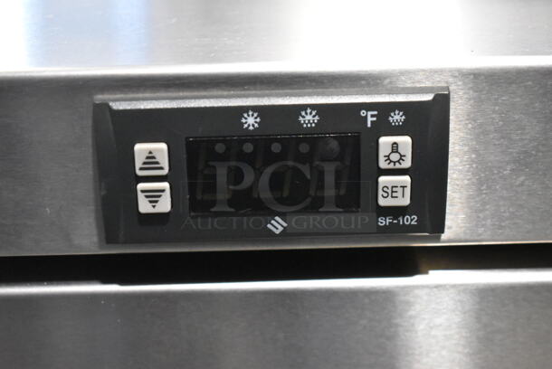 BRAND NEW SCRATCH AND DENT! Tank REF Stainless Steel Commercial Mobile Kiosk Single Door Mini Cooler. 120 Volts, 1 Phase. Tested and Working! - Image 4 of 12