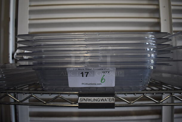 ALL ONE MONEY! Lot of 6 Clear Poly Full Size Drop In Bins. 1/1x2 - Image 4 of 4