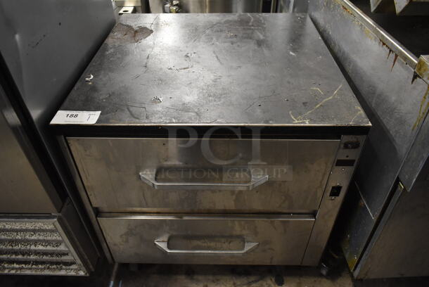 Stainless Steel Commercial 2 Drawer Warming Drawer. Tested and Working! - Image 1 of 8