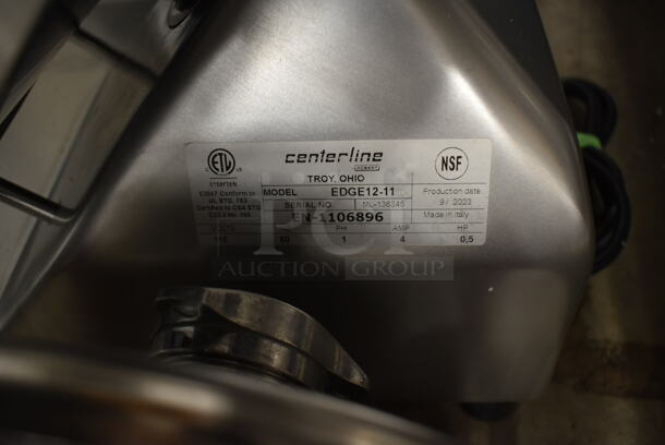 BRAND NEW SCRATCH AND DENT! 2023 Hobart Centerline EDGE12-11 Stainless Steel Commercial Countertop 12" Manual Meat Slicer w/ Blade Sharpener. 115 Volts, 1 Phase. Tested and Working! - Image 9 of 9