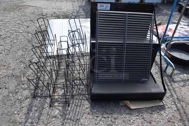 ALL ONE MONEY! Lot of 3 Metal Wire Racks, Metal Rack and Poly Coated Racks. - Image 1 of 4
