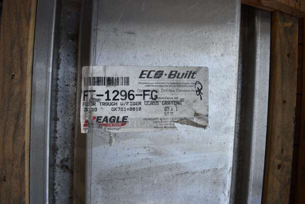 BRAND NEW IN CRATE! Eagle Model FT-1296-FG Stainless Steel Commercial Floor Trough w/ Fiber Glass Grating. 100x16x12 - Image 4 of 6