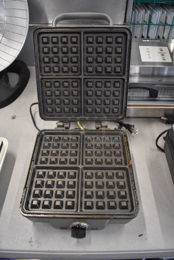 Cuisinart WAF-300 Metal Countertop Waffle Maker. 120 Volts, 1 Phase. 9x12x7 - Image 5 of 6