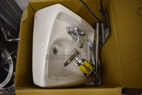 American Standard White Single Bay Sink. 21x18x15