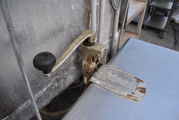 Stainless Steel Table w/ Mounted Commercial Can Opener, Drawer and Under Shelf. - Image 3 of 5