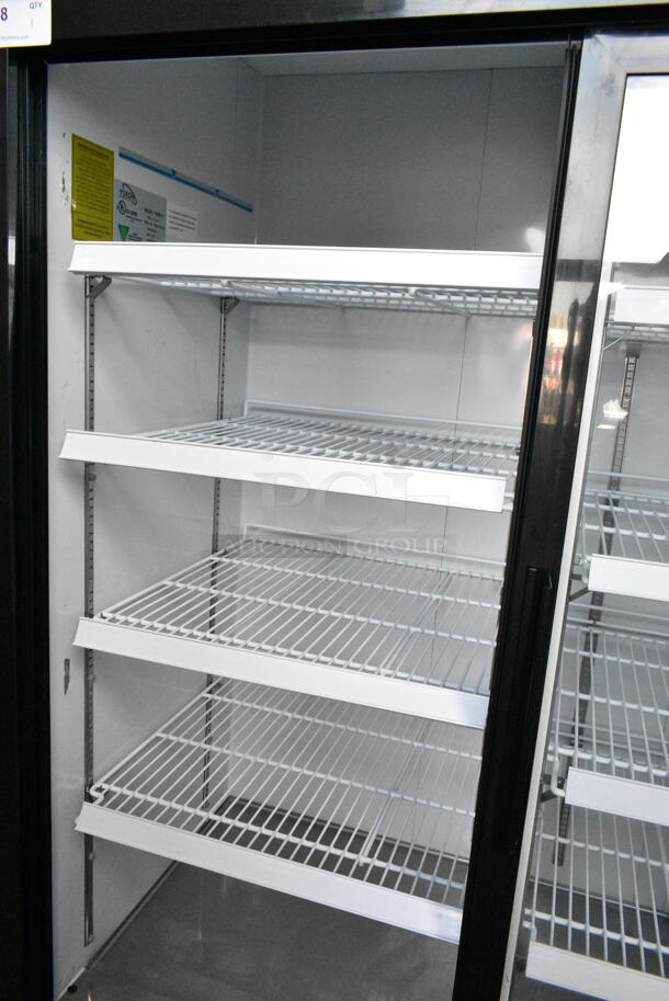 Yukon YGSM-72 Metal Commercial 3 Door Reach In Cooler Merchandiser w/ Poly Coated Racks. 115 Volts, 1 Phase. Tested and Working! - Image 6 of 8