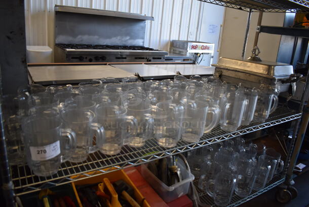 ALL ONE MONEY! Tier Lot of Various Items Including Metal Chafing Dish and Poly Pitchers - Image 2 of 7