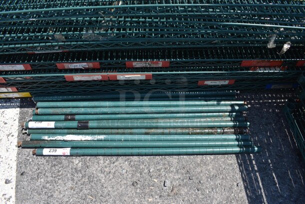 ALL ONE MONEY! Lot of 5 Metro Green Finish Poles. 34