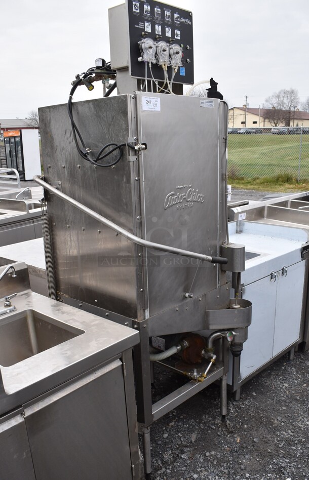 Auto-Chlor ENERGY STAR Stainless Steel Commercial Corner Pass Through Dishwasher. 115 Volts, 1 Phase. 31x32x87