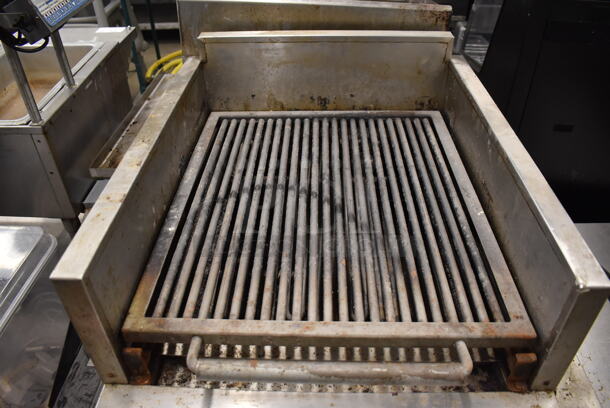 MagiKitch'n FSE 24 Stainless Steel Commercial Electric Powered Charbroiler Grill w/ Under Shelf on Commercial Casters. 208 Volts, 3 Phase. 27x34x43 - Image 2 of 7