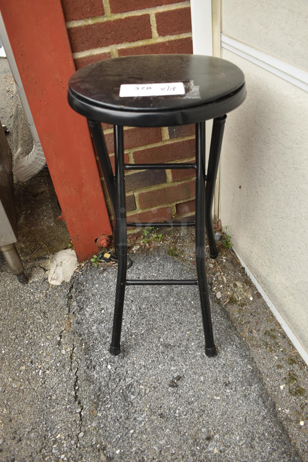 Black Metal Stool.