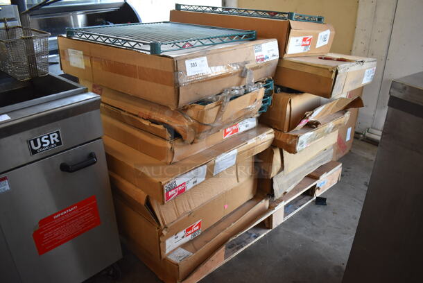PALLET LOT OF 14 Various Boxes of Shelves Including Metro 18x30, Metro 24x48, Metro 24x30. 14 Times Your Bid! - Image 3 of 11