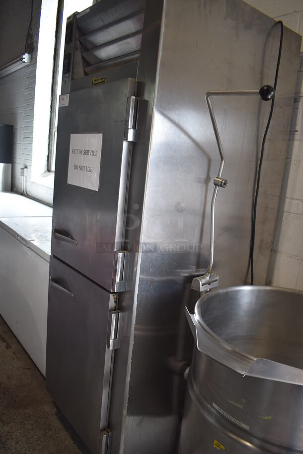 Traulsen AOT132WUT-HHS Stainless Steel Commercial 2 Half Size Door Reach In Cooler Freezer Combo Unit. 115 Volts, 1 Phase. Tested and Powers On But Does Not Get Cold - Image 3 of 7
