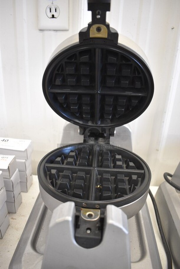 Waring Model WW180 Stainless Steel Commercial Countertop Belgian Waffle Maker. 120 Volts, 1 Phase. 10x17.5x9.5. Tested and Working! - Image 5 of 6