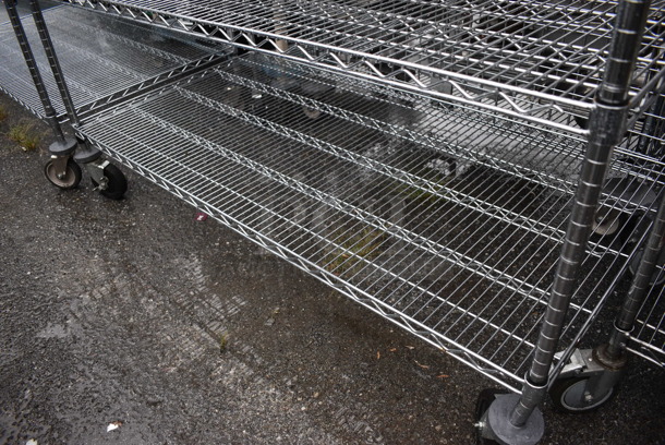 Metro Chrome Finish 5 Tier Shelving Unit on Commercial Casters. BUYER MUST DISMANTLE. PCI CANNOT DISMANTLE FOR SHIPPING. PLEASE CONSIDER FREIGHT CHARGES. 60x30x80 - Image 4 of 4