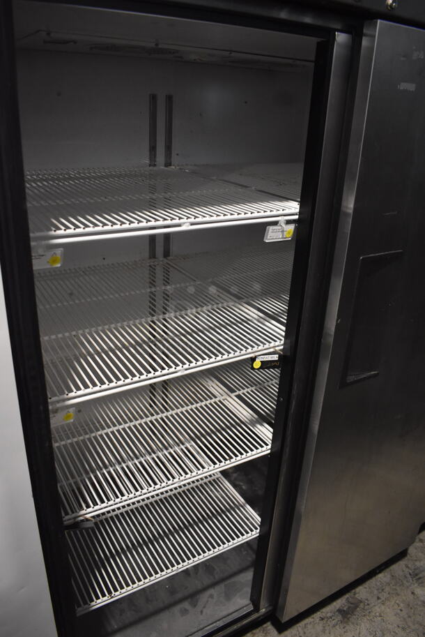 True TG2R-2S Commercial Stainless Steel Two Section Reach In Cooler With Polycoated Racks on Commercial Casters. 115V/1 Phase Tested And Working - Image 3 of 5
