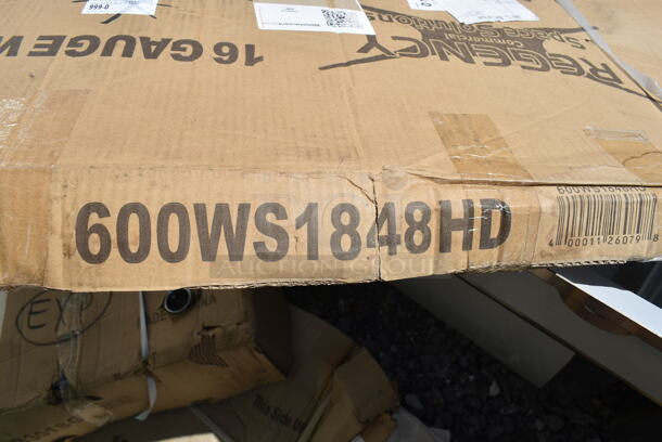 BRAND NEW SCRATCH AND DENT! Regency 600WS1848HD 16 Gauge Stainless Steel 18" x 48" Heavy Duty Wall Shelf. May Be Missing Pieces. - Image 2 of 3