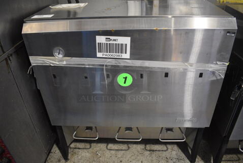 Silver King Model SKMAJ3 Stainless Steel Commercial Countertop Milk Dispenser. Does Not Have Refrigeration or Electrical. 115 Volts, 1 Phase. 38x17.5x39.5
