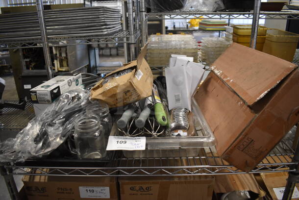 ALL ONE MONEY! Tier Lot of Various Items Including Utensils and Glass Mugs - Image 1 of 12