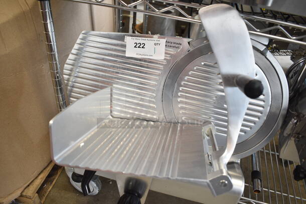 Avantco 177SL312 Stainless Steel Commercial Countertop Meat Slicer w/ Blade Sharpener. 110-120 Volts, 1 Phase. Tested and Working! - Image 6 of 8