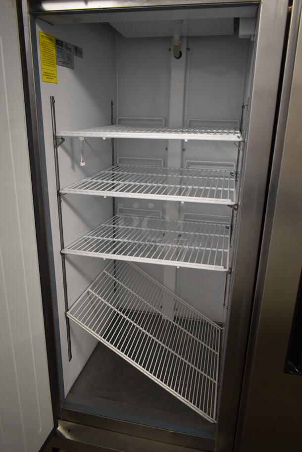 Arctic Air AF23 Stainless Steel Commercial Single Door Reach In Freezer w/ Poly Coated Racks on Commercial Casters. 115 Volts, 1 Phase. Tested and Working! - Image 5 of 6