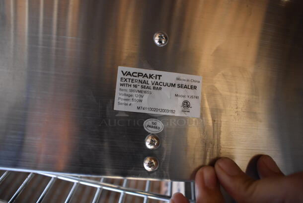 Vacpak-it YJS741 Stainless Steel Commercial Countertop External Vacuum Sealer. 120 Volts, 1 Phase. 19x12x7. Tested and Working! - Image 5 of 5