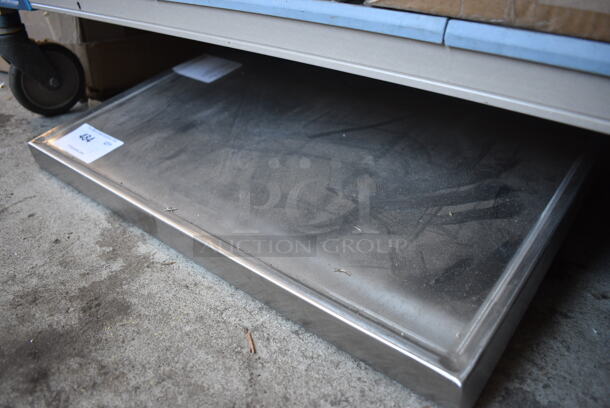 Stainless Steel Shelf w/ Wall Mount Brackets. 24x24x7