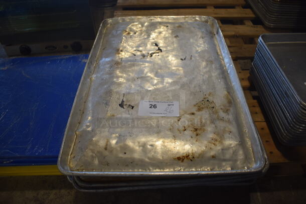 ALL ONE MONEY! Lot of 6 Metal Baking Pans. 18x26x1