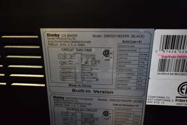 BRAND NEW SCRATCH AND DENT! Danby DIM32D1BSSPR 32lb 15" Stainless Steel Built-In Ice Maker. 115 Volts, 1 Phase. Tested and Working! - Image 6 of 6