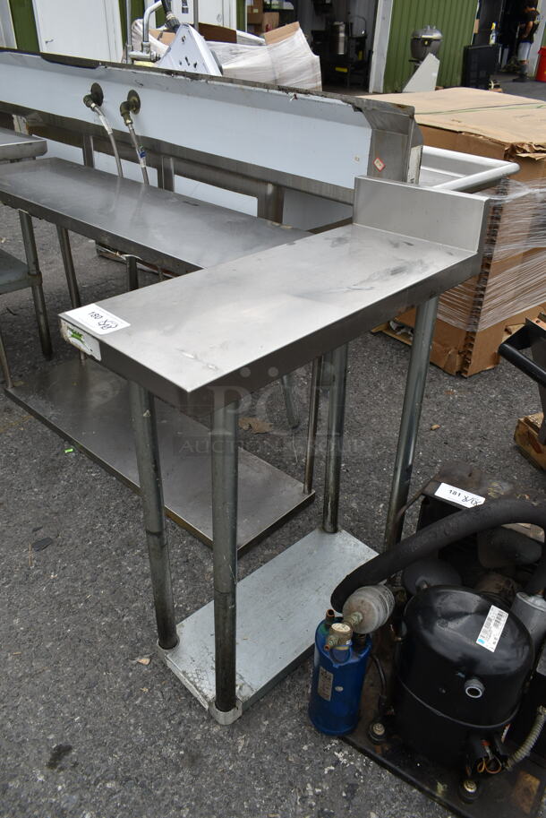 Regency 600TB3012G Stainless Steel Commercial Table w/ Back Splash and Under Shelf. - Image 3 of 5