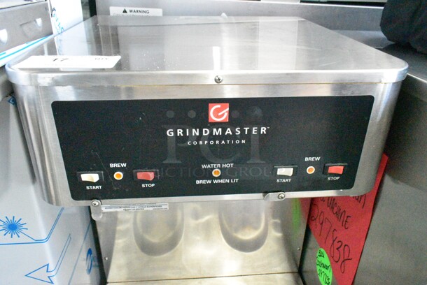 Grindmaster AP-400E Stainless Steel Commercial Countertop Dual Coffee Machine w/ hot Water Dispenser. 208/240 Volts, 1 Phase.  - Image 4 of 7