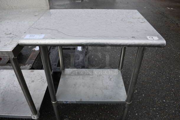 Stainless Steel Commercial Table w/ Stainless Steel Under Shelf. 30x24x34