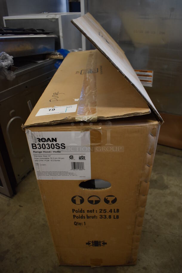 BRAND NEW SCRATCH AND DENT! Broan B3030SS Stainless Steel 30" Range Hood. Stock Picture Used For Gallery Picture.  - Image 5 of 8