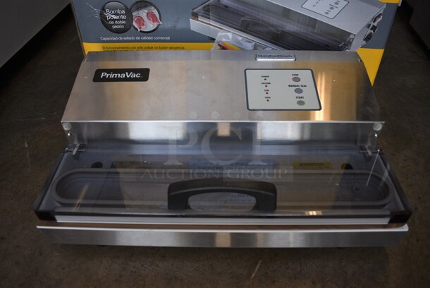 BRAND NEW IN BOX! Hamilton Beach Model XV01 Stainless Steel Commercial Countertop Food Vacuum Sealer. 120 Volts, 1 Phase. 19x14x6