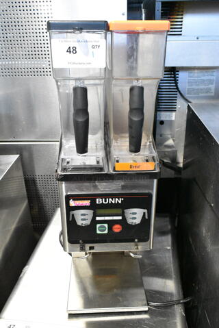 Bunn MHG Stainless Steel Commercial Countertop Coffee Bean Grinder w/ 2 Hoppers. 120 Volts, 1 Phase. Tested and Working!