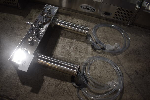 BRAND NEW! Talos Stainless Steel Commercial 6 Head Beer Tower. - Image 2 of 4