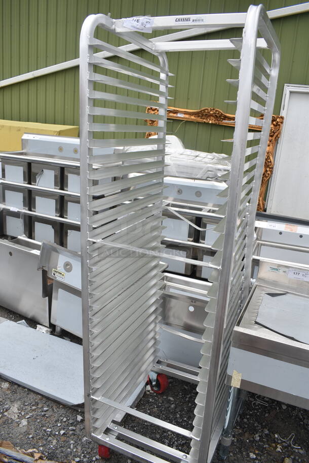 BRAND NEW SCRATCH AND DENT! Channel AXD1830 30 Pan End Load Bun / Sheet Pan Rack on Commercial Casters  - Image 3 of 5